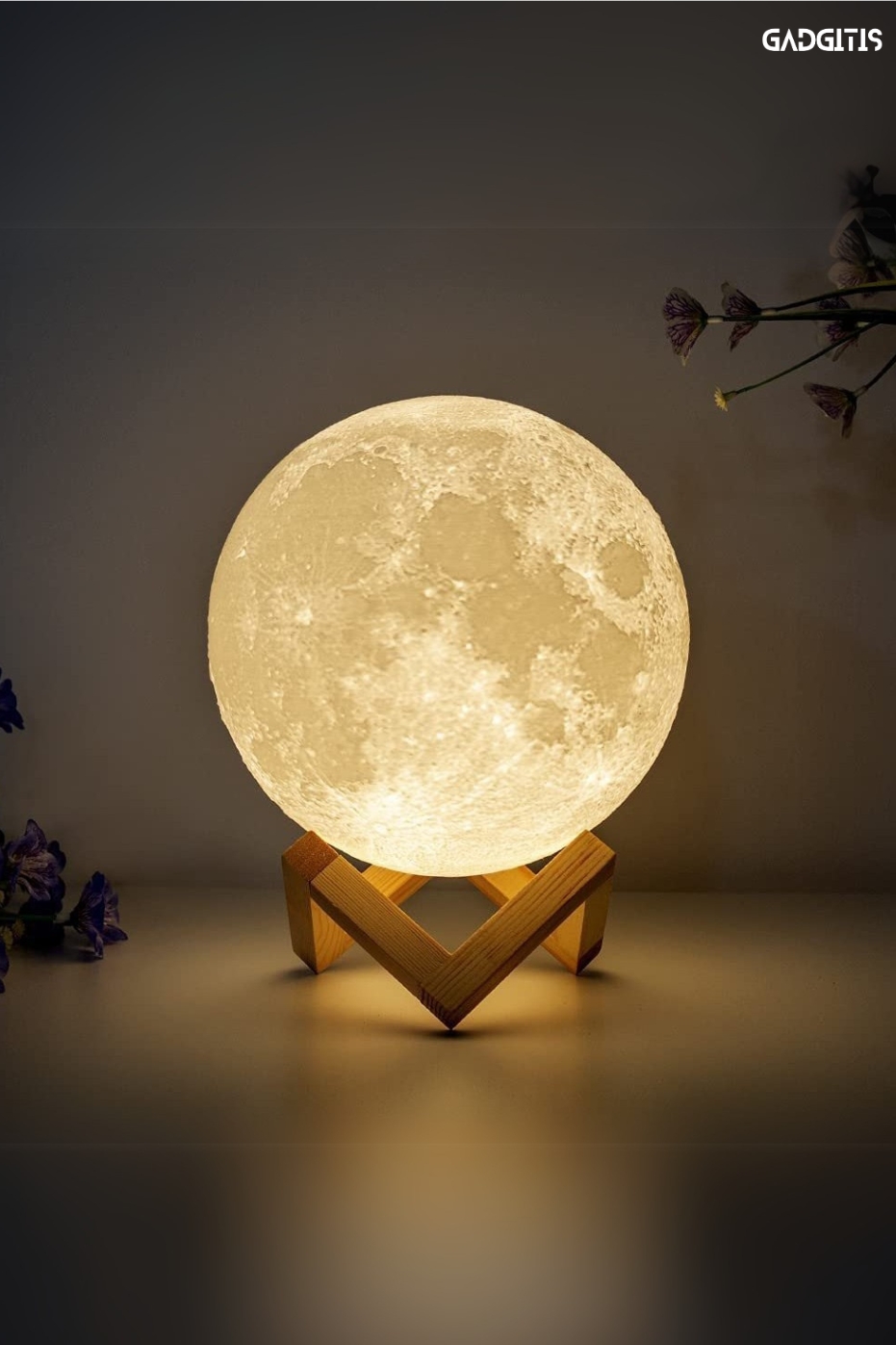 Gadgitis 3D Moon Night Lamp